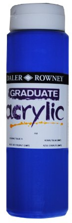 Daler-Rowney Graduate Acrylic Paint, Plastic Bottle, 16.91oz - 500 ml, Cobalt Blue Hue