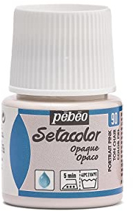 PEBEO Setacolor Opaque Fabric Paint 45-Milliliter Bottle, Portrait Pink,Portrait Pink, 295-090