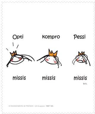 Brillenputztuch Opti-Pessi-Kompro Missis