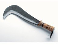 AUSONIA - Roncola forgiata con manico in cuoio Cm 27