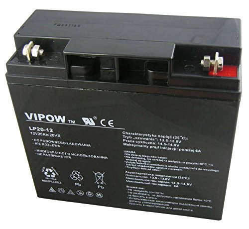 VIPOW Gelbatteri 12 V 20 Ah