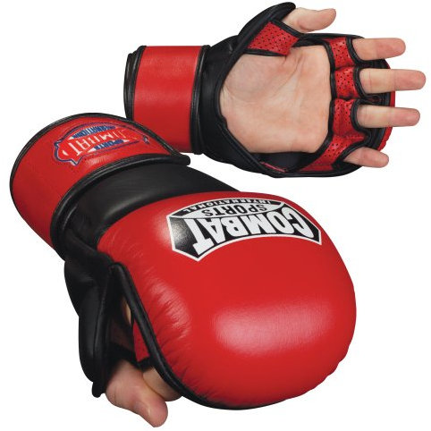 Combat Sports MMA Sicherheit Sparring Handschuhe, unisex, rot/black, L