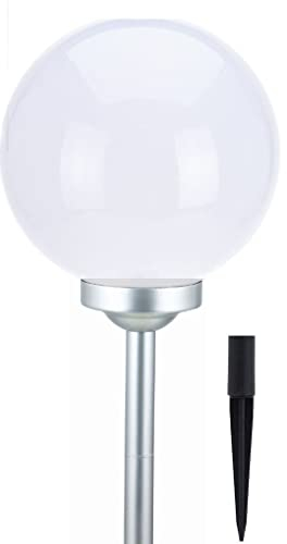 Spetebo – Bombilla LED solar de bola, lámpara en blanco cálido, lámpara solar de jardín