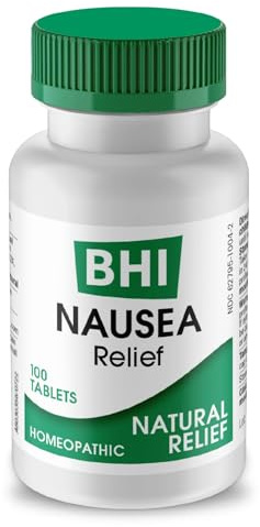 MediNatura BHI Nausea Relief – Digestive Health Support for Nausea, Vomiting, Indigestion & Stomach Discomfort – Fast-Acting, Chewable & Non-Drowsy - 100 Count