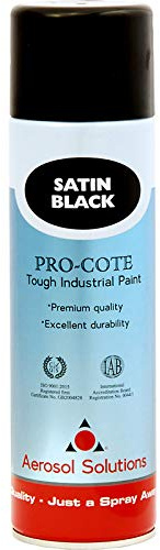 Aerosol Solutions Pro-Cote Satin Black Spray Paint 500ml