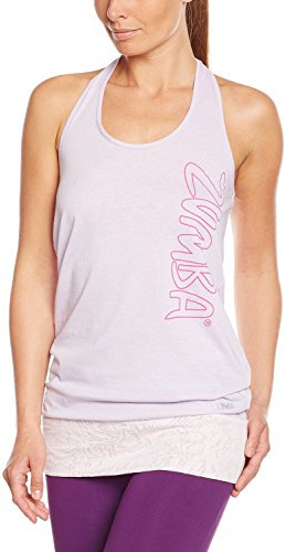 Zumba Fitness Women's Burn It Up Bubble Halter Athletic Tee, Purple, X-Large/XX-Large
