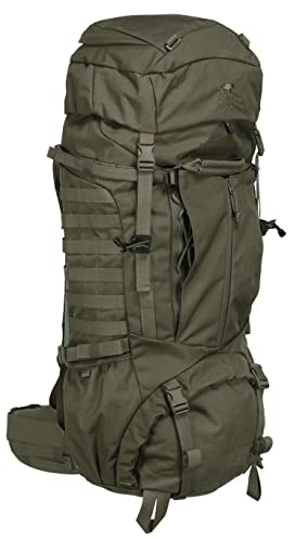Tasmanian Tiger TT Pathfinder MKII 80 Liter Militär Outdoor Trekking-Rucksack mit Trinksystem-Vorbereitung, Molle-kompatibel (Olive)