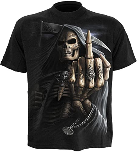 Spiral Direct, Tee-shirt, Noir à motif, Taille L