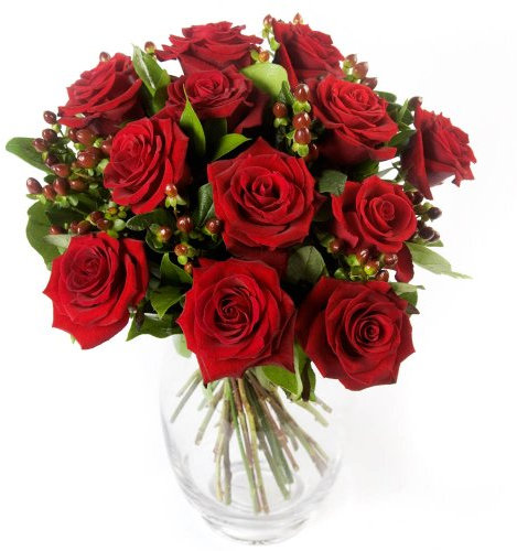 Clare Florist Dozen Red Roses Fresh Flower Bouquet - Gorgeous Red Roses Beautifully Arranged and Delivered Direct to Your Door