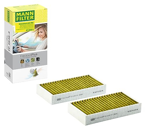 MANN-FILTER FP 2646-2 Innenraumfilter/Kabinenluftfilter - FreciousPlus Biofunktionaler Pollenfilter - (2er Set) für Pkw + Transporter