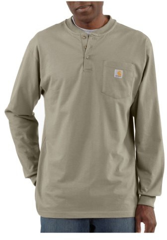 Carhartt Henley Chemise de Travail pour Homme (Regular et Big & Tall Tailles) - Marron - Small