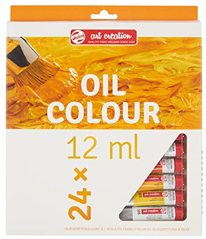 Talens Art Creation Anfänger-Set Ölmalerei mit 24 Farben (12-ml-Tuben) | Malen für Erwachsene