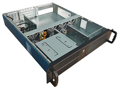 Techly 304000 19 tum 2U svart industriell rack chassi