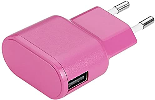 Aiino AIWA1U1A-PK - Cargador de pared compatible con todos los dispositivos Apple 1USB 1A, color rosa