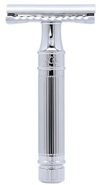 Edwin Jagger DES89LBLAMZ Rasoio di sicurezza classico a doppio filo manuale ecologico per uomo e donna per crema da barba o sapone Adatto a tutte le lame di rasoio DE (foderato)