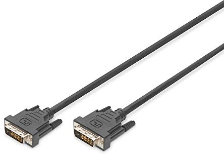 DIGITUS Câble DVI - DVI-D (24+1) - Full-HD - 1m - Dual Link, 30Hz - Compatible avec moniteur, TV, PC