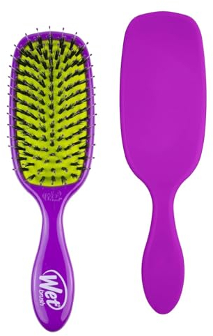 WetBrush Shine Enhancer Hairbrush Natural Boar Bristles Eco Friendly Purple