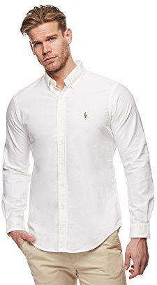 Ralph Lauren Polo Men's Classic Oxford Shirt, White, X-Large