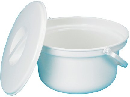 HOMECRAFT Round Commode Bucket with Lid – Portable Toilet for Adults, Travel & Camping Use – 2L Leak-Resistant Pan for Commode Chairs – Easy to Clean, Hygienic & Durable Toilet Solution