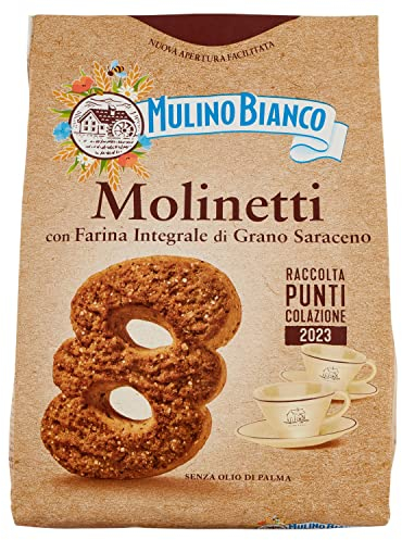 Mulino Bianco Biscotti Frollini Molinetti con Farina Integrale di Grano Saraceno, Colazione Ricca di Gusto, 800 g