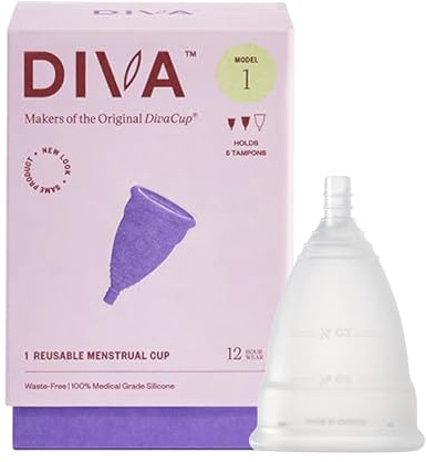 DivaCup - BPA-Free Reusable Menstrual Cup - Leak-Free Feminine Hygiene - Tampon and Pad Alternative - Up To 12 Hours Of Protection - Model 1