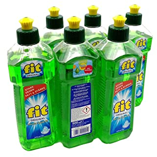 fit Spülmittel Original, Balsam, grüne Kraft,Lemon, Pink, Naturales (Original (6x 500ml))