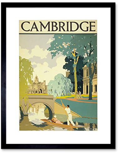 TRAVEL CAMBRIDGE ENGLAND CAM PUNT BRIDGE ART FRAME PRINT PICTURE F12X1357