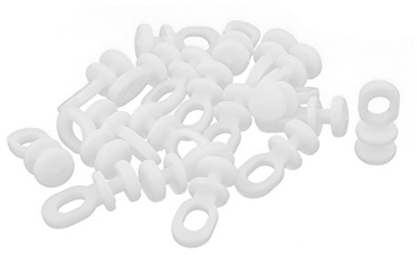 sourcingmap® plastfönster gardin spårbärare hjul rullare glidare 20 st vit