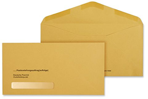 100 x Äußere Postzustellungs-Hüllen Postzustellungshüllen Postzustellungsumschläge 3491010