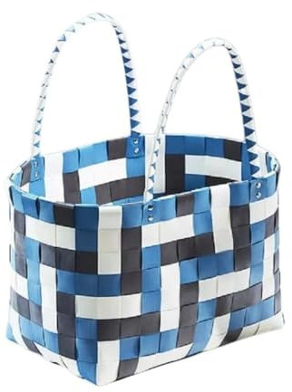 Tasche aus Kunststoff, bunt kariert