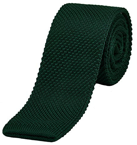 DonDon Cravatta Uomo fatta a maglia 5 cm verde scuro