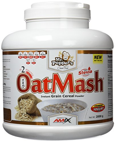 AMIX - Suplemento Alimenticio - OatMash en Formato de 2 kilos - Gran Aporte Nutritivo y Saciante - Mejora el Rendimiento Deportivo - Sabor a Fresa-Yogur