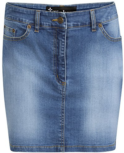 TTC Denim Stretch Mini Skirt 16 Long Stone wash Mini Skirt DI 12