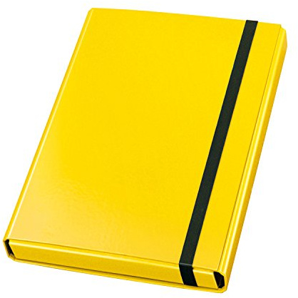 VELOFLEX 443310 – Samlingsbox Velocolor, DIN A4, med elastiskt band, häftlåda av kartong, glänsande, gul, 23 x 32 x 4 cm, 1 st