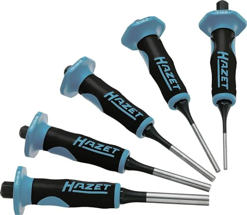 Juego de destornilladores HAZET 751HS/5 I Juego de 5 piezas con 3, 4, 5, 6 y 8 mm I Ideal para introducir o extraer clavijas partidas y otros elementos de fijación