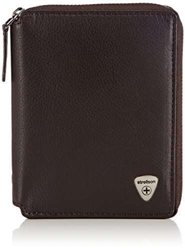 Strellson Herren Geldbeutel Harrison Brieftasche aus Leder, Braun (dark brown 702), 13x10x1 cm (B x H x T)