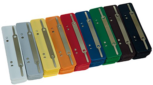 Heftstreifen kurz Kunstst. sortiert mit Metalldeckleiste