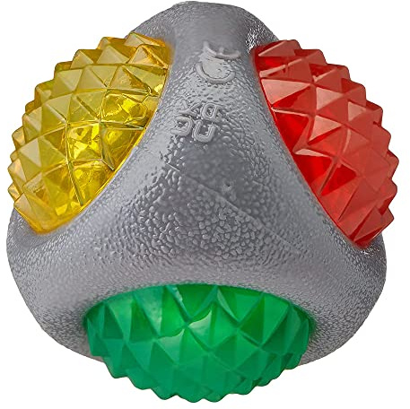 ROSEWOOD, Jolly Doggy, Osso per Cani in Gomma con luci Colorate, 13 cm