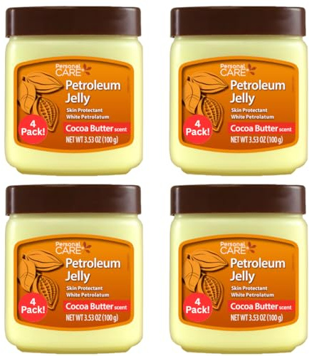 4 jars of 100% Pure Petroleum Jelly Cocoa Butter scent 3.53 oz ea