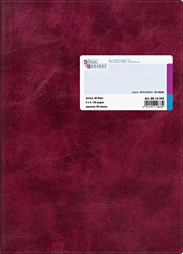 König und Ebhardt König & Ebhardt 8614242 Geschäftsbuch, A4, kariert, rot