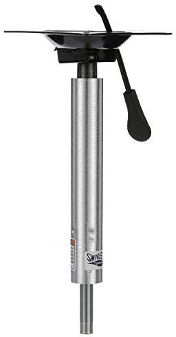 Attwood Lock’N-Pin ¾-inch Pin Post for Boat Seats, Height Adjustable 14-17 Inches, Power Pedestal, 1.77-Inch Diameter Brushed Aluminum, Non-Threaded, with Seat Mount, SP-3004