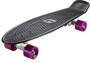 Ridge Skateboards 27 Nickel Mini Cruiser - Skateboard, 69cm, Hecho en el Reino Unido, Negro