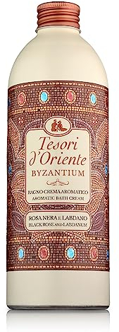 Tesori d'Oriente | Cremebad 'Byzantium' | Mit schwarzer Rose und Labdanum | Aromatisches Cremebad entführt Dich in antike östliche Welten | 500 ML