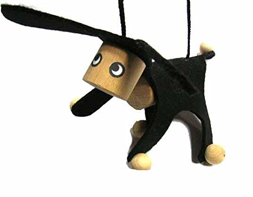 Marionette Puppet Wood Children Felt Kalle Fux Child Donkey Dog Black