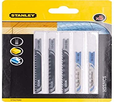 STANLEY STA27040-XJ - 5 hojas para cortes en madera y metal