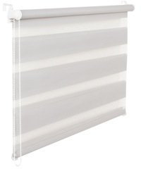 KS Handel 24 DOPPELROLLO DUOROLLO 50 cm BREIT 200 cm LANG GRAU INKL. SEILZUG FENSTERROLLO KLEMMROLLO Jalousie