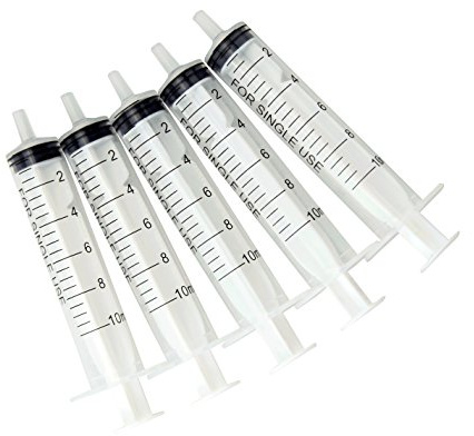 Karlling 10ml Plastic Syringe without Needle, 5 Pack – for Liquid Measuring, Pet Oral Dosing, Resin & Epoxy Crafts, Jello Shots, Precise 0.5ml Markings