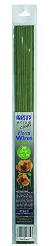 PME FW28 Sugarcraft-Alambre Floral Verde Calibre, 36 cm, 50 Unidades, Hierro, 28 Gauge