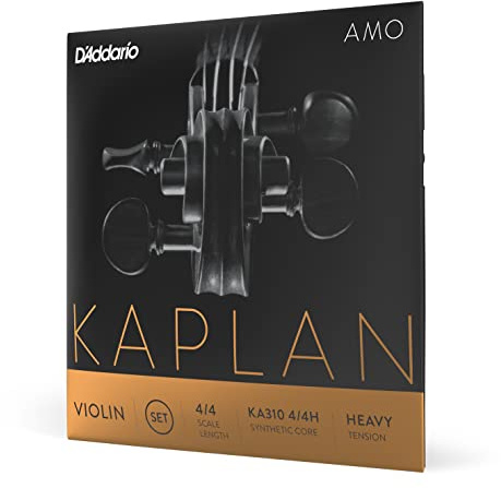 D'Addario Kaplan Amo violinsträngar – komplett set – KA310 4/4H – violinsträngar – 4/4 skala, hög spänning