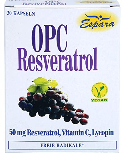 Espara OPC-Resveratrol Kapseln mit Lycopin, Resveratrol und Vitamin C, 30 pz Capsule